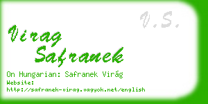 virag safranek business card