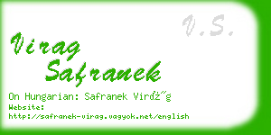 virag safranek business card